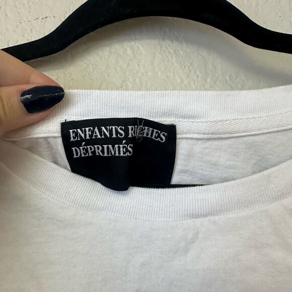 Enfants Riches Deprimes Graphic Print Crew Neck T-Shirt White Size Medium - Picture 4 of 7